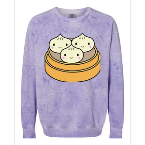 Cute Kawaii Dim Sum Dumplings Pork Bun Gift Idea For Foodie Colorblast Crewneck Sweatshirt