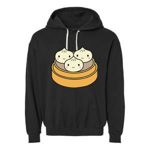 Cute Kawaii Dim Sum Dumplings Pork Bun Gift Idea For Foodie Garment-Dyed Fleece Hoodie