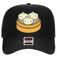 Cute Kawaii Dim Sum Dumplings Pork Bun Gift Idea For Foodie High Crown Mesh Back Trucker Hat