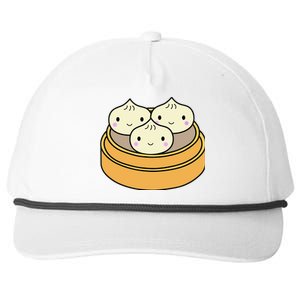 Cute Kawaii Dim Sum Dumplings Pork Bun Gift Idea For Foodie Snapback Five-Panel Rope Hat