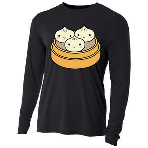 Cute Kawaii Dim Sum Dumplings Pork Bun Gift Idea For Foodie Cooling Performance Long Sleeve Crew