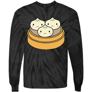 Cute Kawaii Dim Sum Dumplings Pork Bun Gift Idea For Foodie Tie-Dye Long Sleeve Shirt