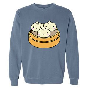 Cute Kawaii Dim Sum Dumplings Pork Bun Gift Idea For Foodie Garment-Dyed Sweatshirt