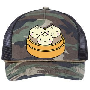 Cute Kawaii Dim Sum Dumplings Pork Bun Gift Idea For Foodie Retro Rope Trucker Hat Cap