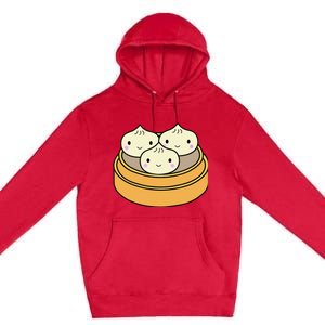 Cute Kawaii Dim Sum Dumplings Pork Bun Gift Idea For Foodie Premium Pullover Hoodie