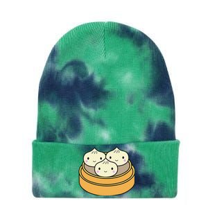 Cute Kawaii Dim Sum Dumplings Pork Bun Gift Idea For Foodie Tie Dye 12in Knit Beanie