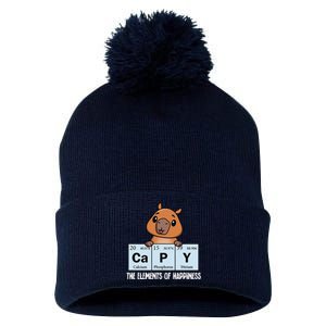 Cute Kawaii Elements Of Happiness Capybara Pom Pom 12in Knit Beanie