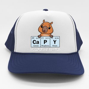 Cute Kawaii Elements Of Happiness Capybara Trucker Hat