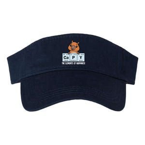 Cute Kawaii Elements Of Happiness Capybara Valucap Bio-Washed Visor