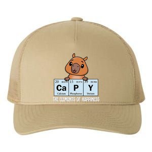 Cute Kawaii Elements Of Happiness Capybara Yupoong Adult 5-Panel Trucker Hat