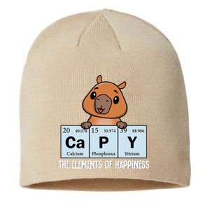 Cute Kawaii Elements Of Happiness Capybara Sustainable Beanie