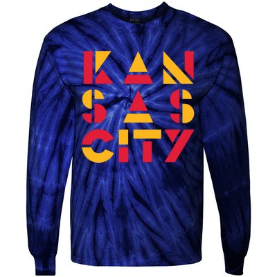 Cool Kansas Football Tie-Dye Long Sleeve Shirt