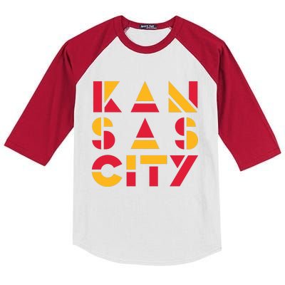 Cool Kansas Football Kids Colorblock Raglan Jersey