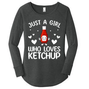 Cool Ketchup For Girls Kids Women Tomato Catsup Sauce Foodie Women's Perfect Tri Tunic Long Sleeve Shirt