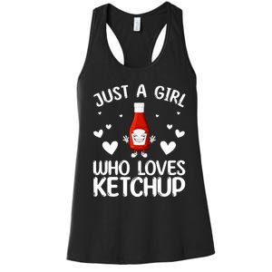 Cool Ketchup For Girls Kids Women Tomato Catsup Sauce Foodie Women's Racerback Tank