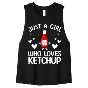 Cool Ketchup For Girls Kids Women Tomato Catsup Sauce Foodie Women's Racerback Cropped Tank