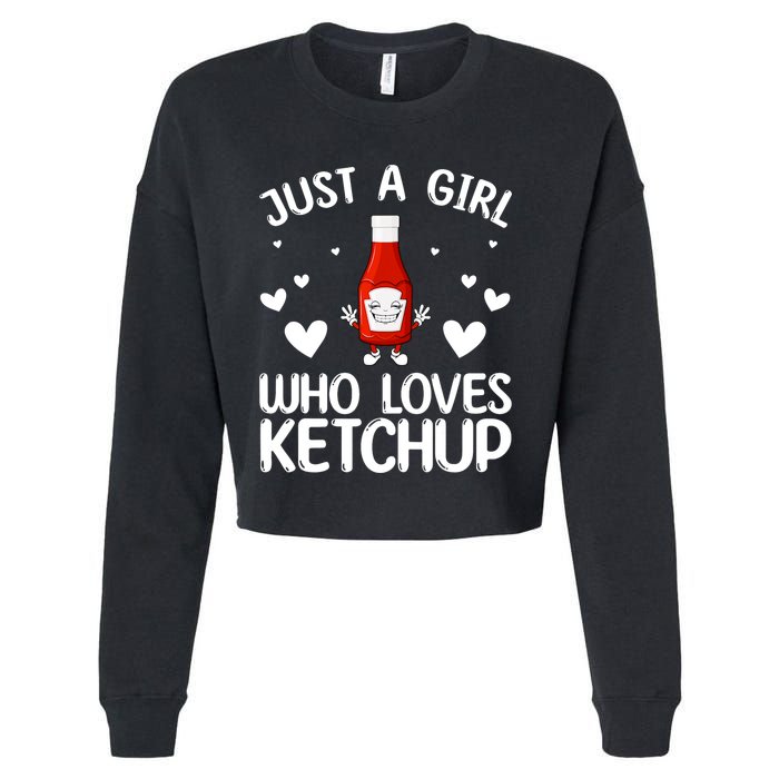 Cool Ketchup For Girls Kids Women Tomato Catsup Sauce Foodie Cropped Pullover Crew