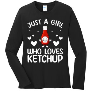 Cool Ketchup For Girls Kids Women Tomato Catsup Sauce Foodie Ladies Long Sleeve Shirt