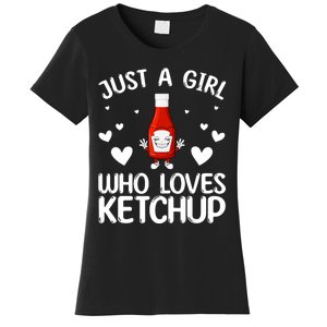 Cool Ketchup For Girls Kids Women Tomato Catsup Sauce Foodie Women's T-Shirt