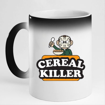 Cereal Killer Food Pun Humor Costume Funny Halloween 11oz Black Color Changing Mug