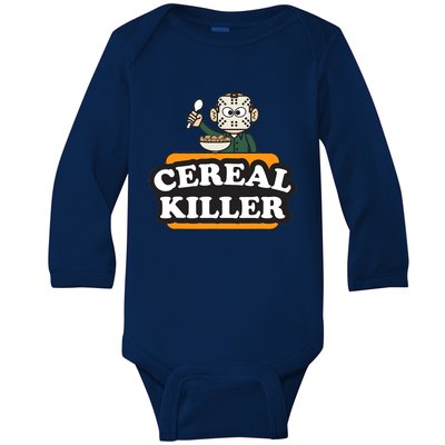 Cereal Killer Food Pun Humor Costume Funny Halloween Baby Long Sleeve Bodysuit