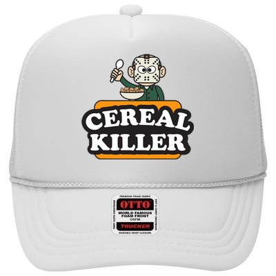 Cereal Killer Food Pun Humor Costume Funny Halloween High Crown Mesh Back Trucker Hat