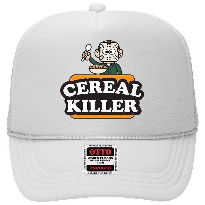 Cereal Killer Food Pun Humor Costume Funny Halloween High Crown Mesh Back Trucker Hat