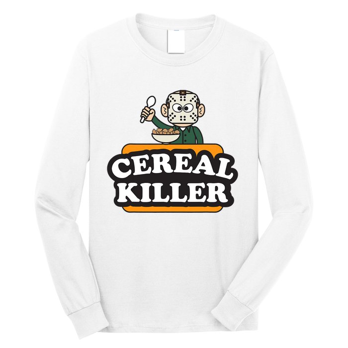 Cereal Killer Food Pun Humor Costume Funny Halloween Long Sleeve Shirt