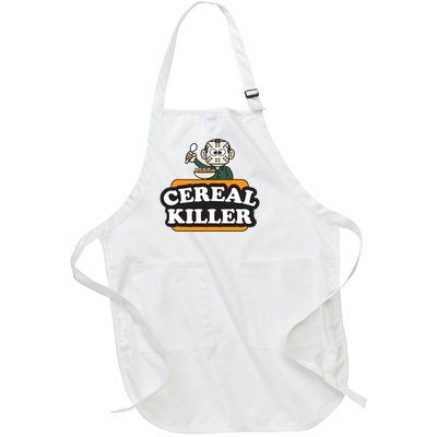 Cereal Killer Food Pun Humor Costume Funny Halloween Full-Length Apron With Pockets