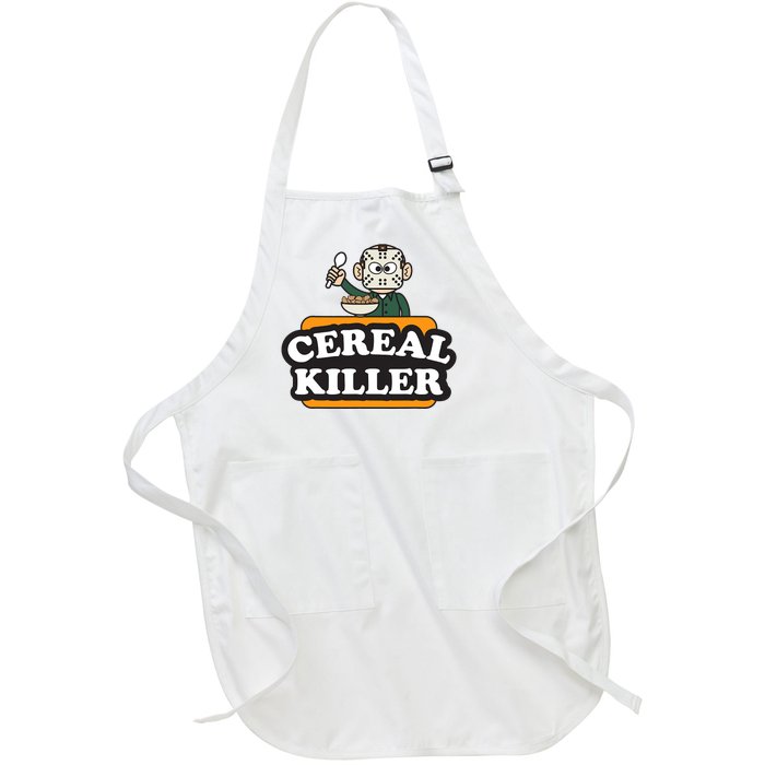 Cereal Killer Food Pun Humor Costume Funny Halloween Full-Length Apron With Pockets