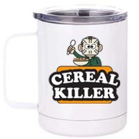 Cereal Killer Food Pun Humor Costume Funny Halloween 12 oz Stainless Steel Tumbler Cup