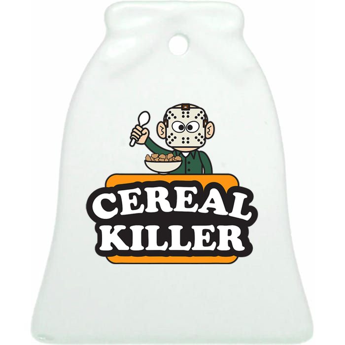 Cereal Killer Food Pun Humor Costume Funny Halloween Ceramic Bell Ornament