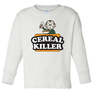 Cereal Killer Food Pun Humor Costume Funny Halloween Toddler Long Sleeve Shirt