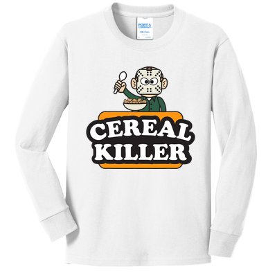 Cereal Killer Food Pun Humor Costume Funny Halloween Kids Long Sleeve Shirt