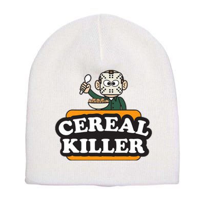 Cereal Killer Food Pun Humor Costume Funny Halloween Short Acrylic Beanie