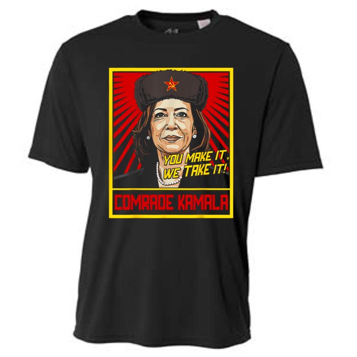 Comrade Kamala Funny Anti Harris Cooling Performance Crew T-Shirt