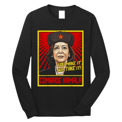 Comrade Kamala Funny Anti Harris Long Sleeve Shirt