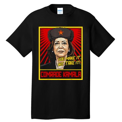 Comrade Kamala Funny Anti Harris Tall T-Shirt