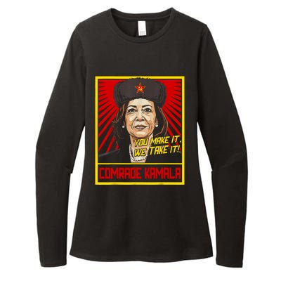 Comrade Kamala Funny Anti Harris Womens CVC Long Sleeve Shirt