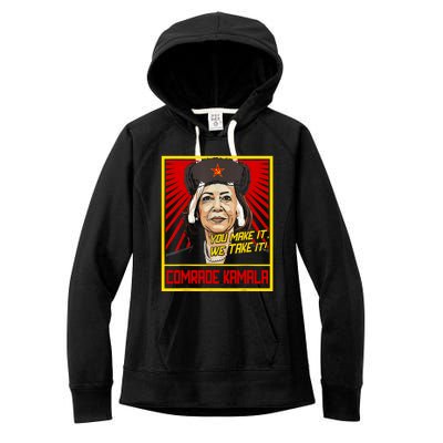 Comrade Kamala Funny Anti Harris Women's Fleece Hoodie