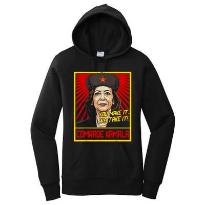 Comrade Kamala Funny Anti Harris Women's Pullover Hoodie