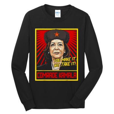 Comrade Kamala Funny Anti Harris Tall Long Sleeve T-Shirt