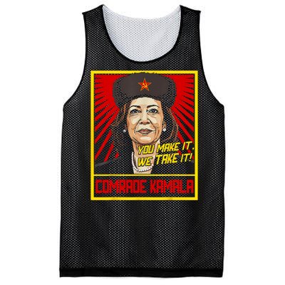 Comrade Kamala Funny Anti Harris Mesh Reversible Basketball Jersey Tank