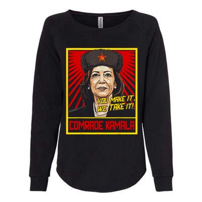 Comrade Kamala Funny Anti Harris Womens California Wash Sweatshirt