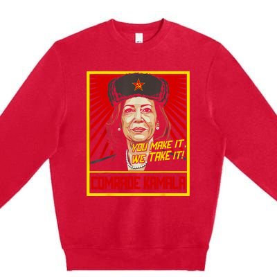 Comrade Kamala Funny Anti Harris Premium Crewneck Sweatshirt