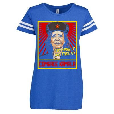 Comrade Kamala Funny Anti Harris Enza Ladies Jersey Football T-Shirt