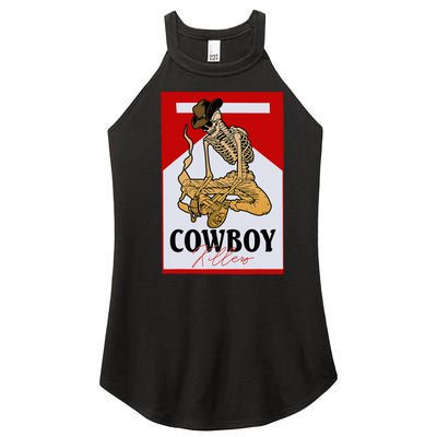 Cowboy Killers Funny Western Cowgirl Skeleton Women’s Perfect Tri Rocker Tank