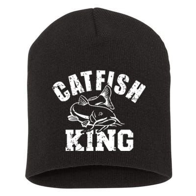 Catfish King Funny Fishing Fisherman Catfishing Fish Short Acrylic Beanie