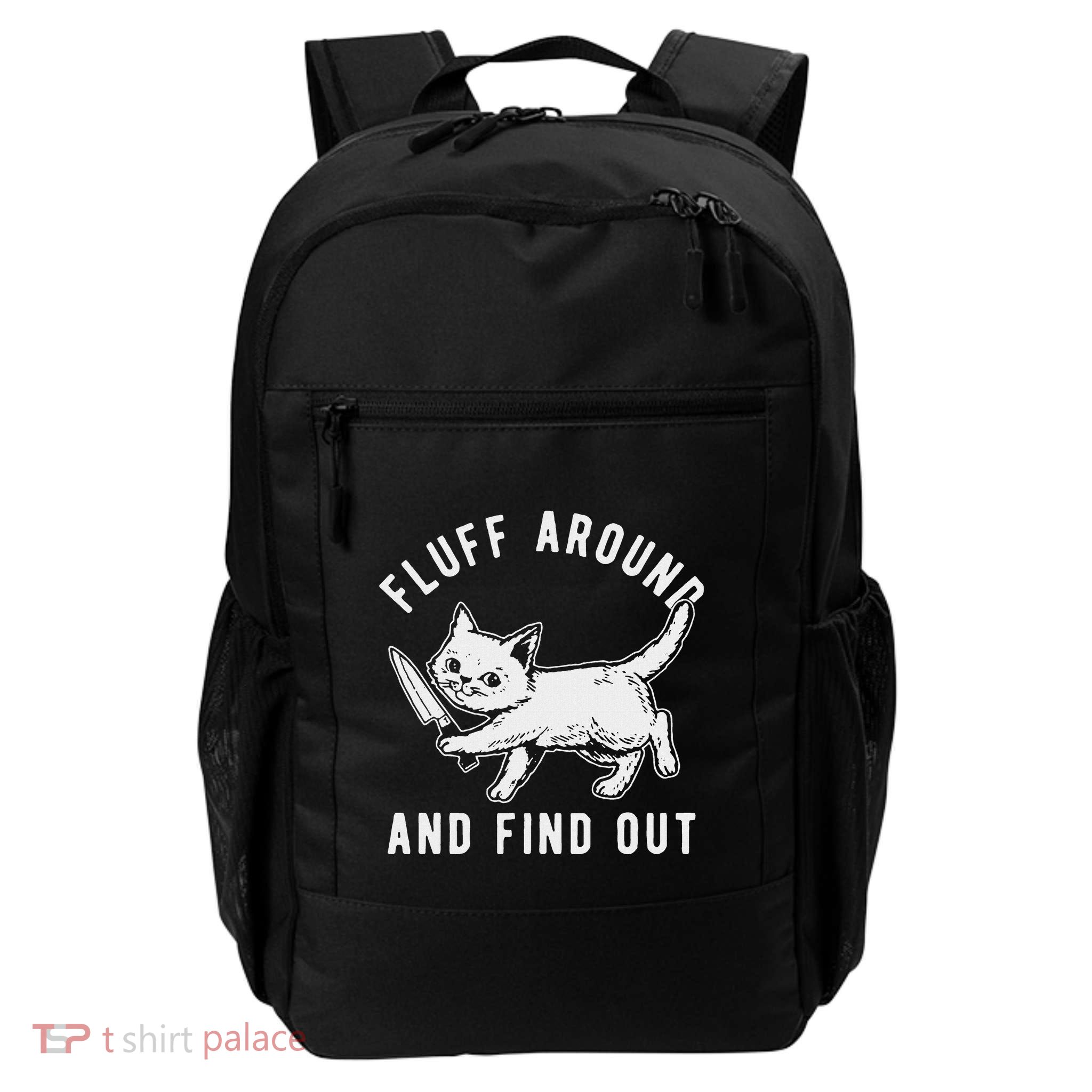 Cat Knife Fluff Around And Find Out Daily Commute Backpack