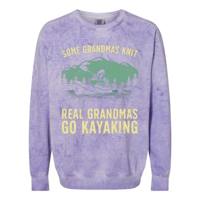 Cool Kayaking For Grandma Mom Kayaker Boating Kayak Boating Colorblast Crewneck Sweatshirt